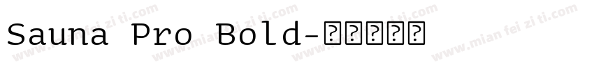 Sauna Pro Bold字体转换